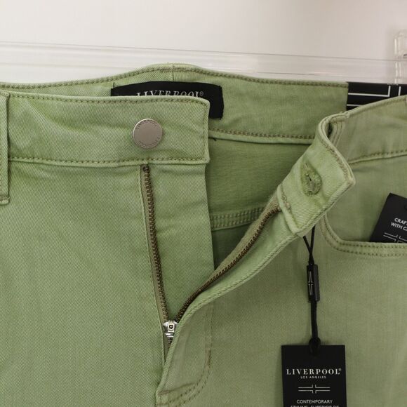 LIVERPOOL High Rise Skinny Jeans 4/27 Spanish Moss Green Stretch NWT B29 - Picture 3 of 5